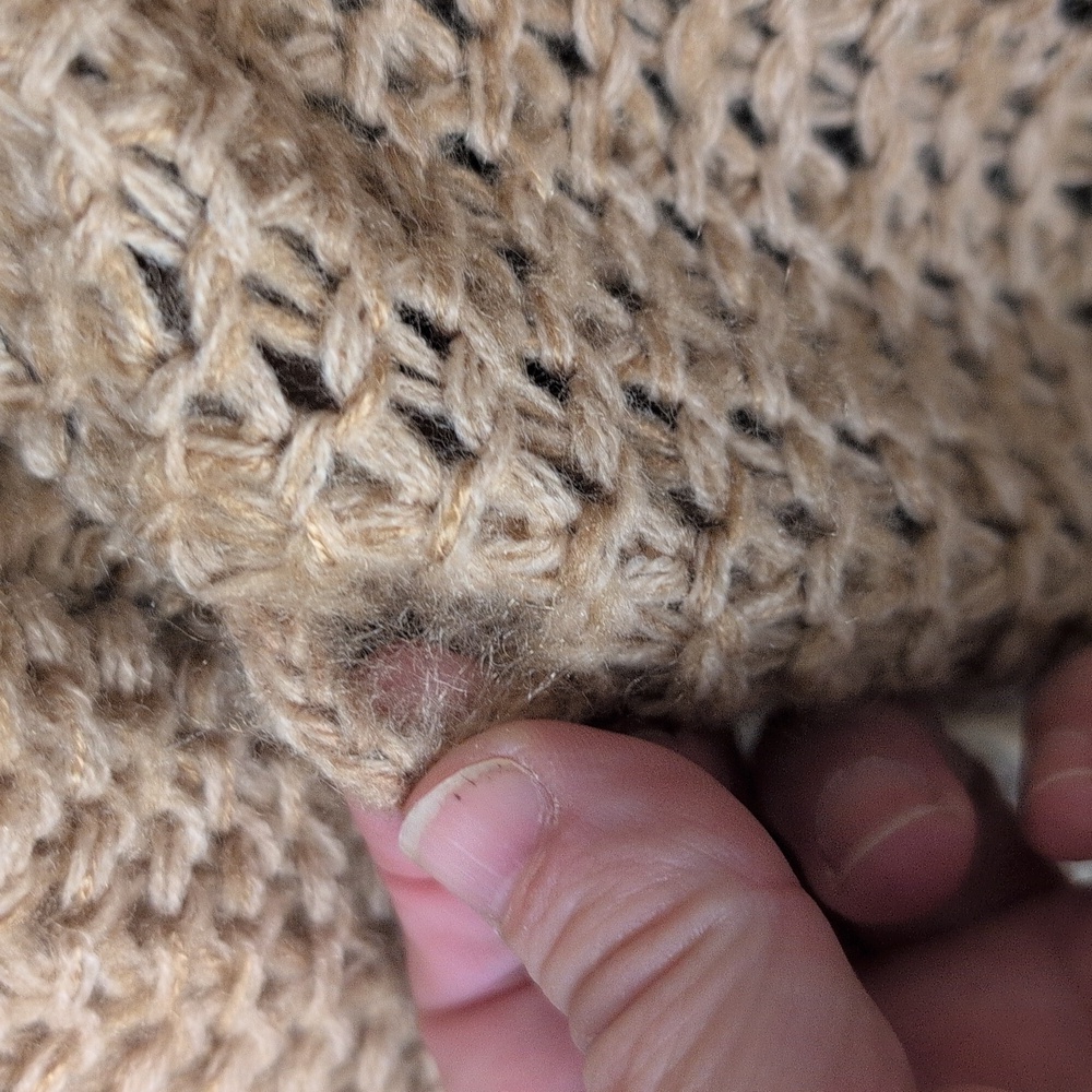 VTG Open-Front Knit Cardigan | Cozy Artisan Boho Indie Sweater SZ L - Picture 11 of 14